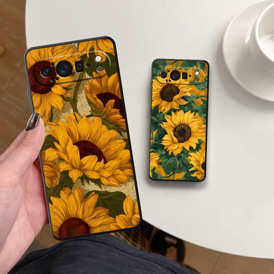 Google Pixel 9 - 해바라기 바다 푼다 폰 커버 케이스
