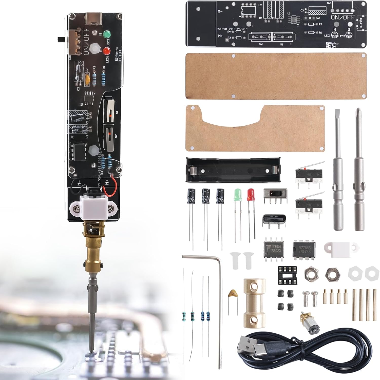Electronics Repair Gadgets - USB 충전식 전기 드라이버 납땜 프로젝트
