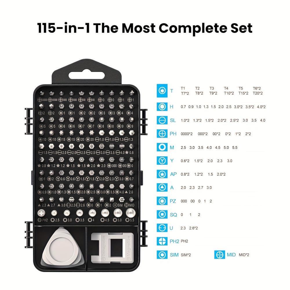 115-in-1 정밀 드라이버 세트, 미니 전문가용 자 - Electronics Repair Gadgets 리뷰 및 가격