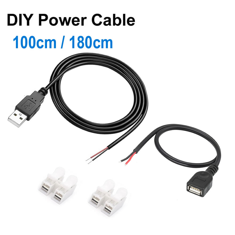 DC 2핀 USB 전원 케이블 USB 남성-여성 2코어 - Electronics Repair Gadgets 리뷰 및 가격