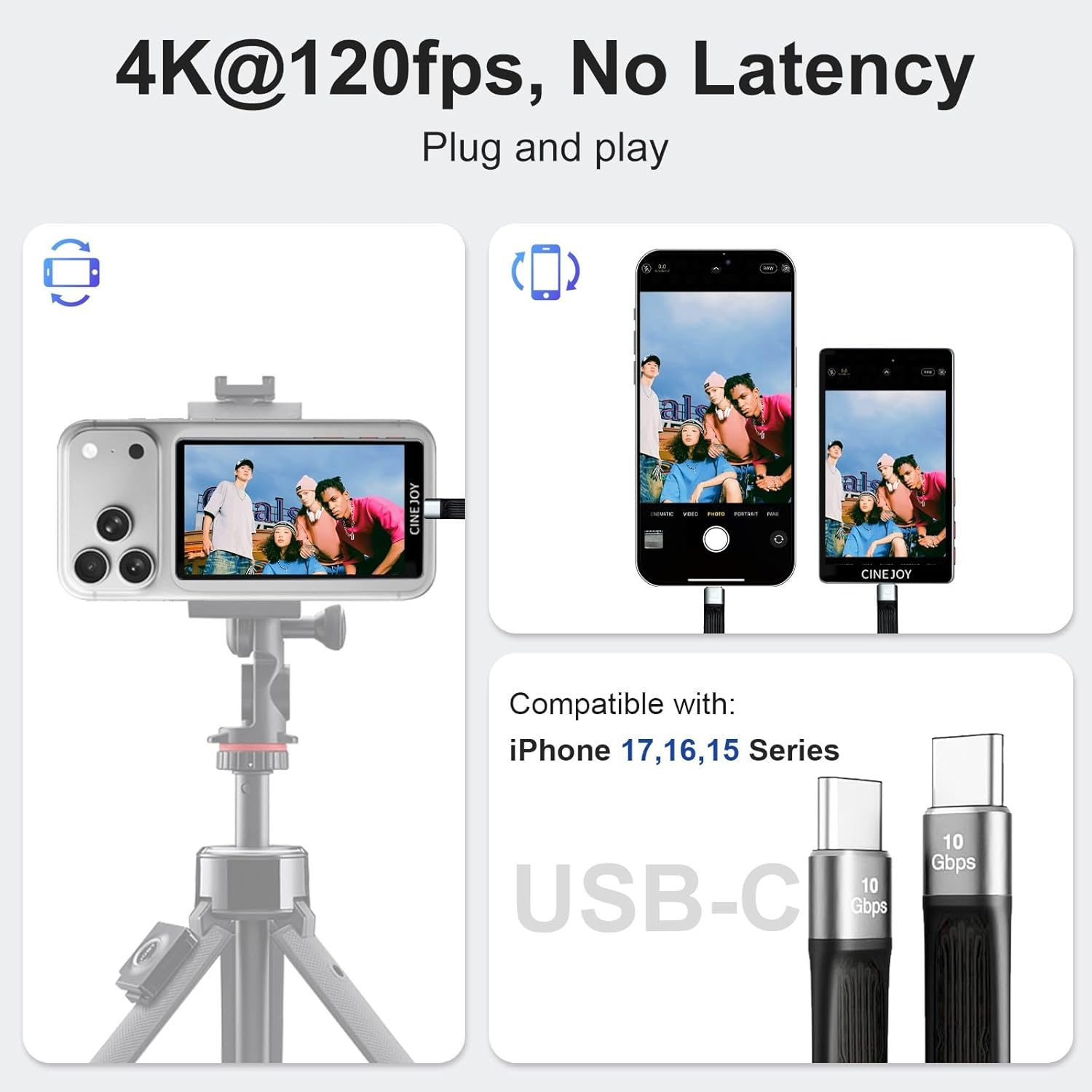 CineJoy M2 셀피 모니터 스크린 무지연 4K 1 - Action Camera 4K 리뷰 및 가격