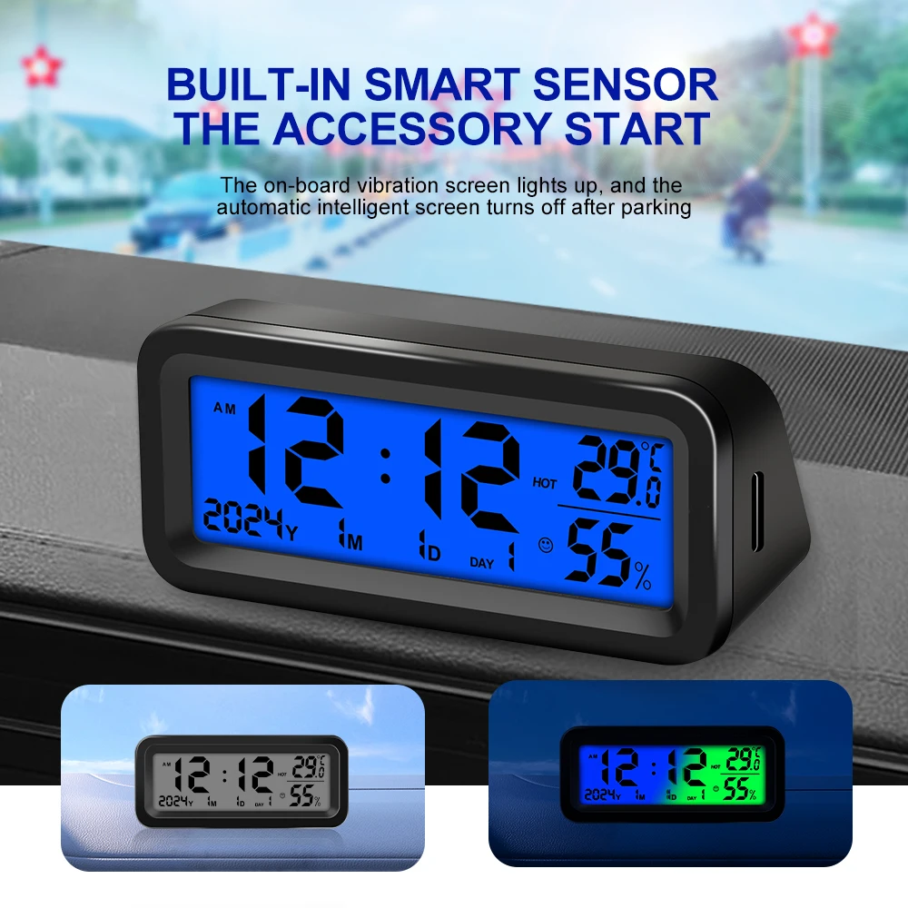 태양열/USB 전원 자동차 대시보드 온도계 LED 디스 - Electronics Gadgets For Car 리뷰 및 가격
