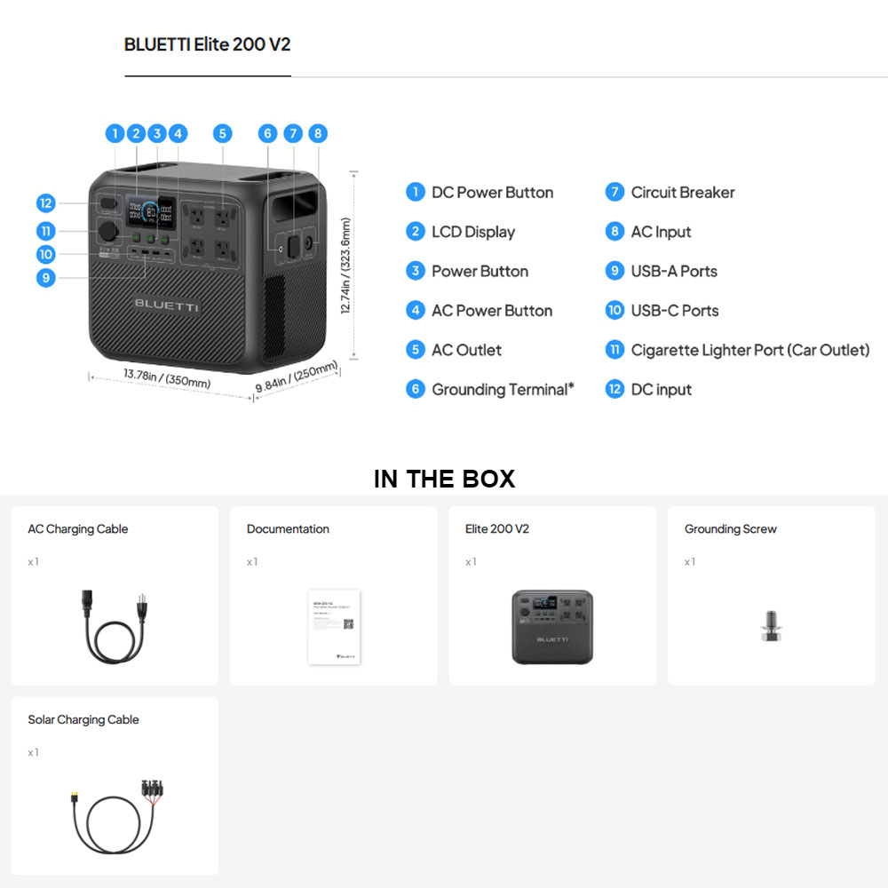 【리뉴얼】BLUETTI Elite 200 V2 휴대용  - Solar Powered Charger 리뷰 및 가격