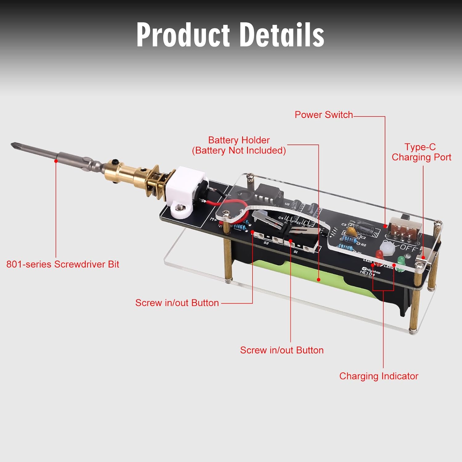 USB 충전식 전기 드라이버 납땜 프로젝트 키트(2비트 - Electronics Repair Gadgets 리뷰 및 가격