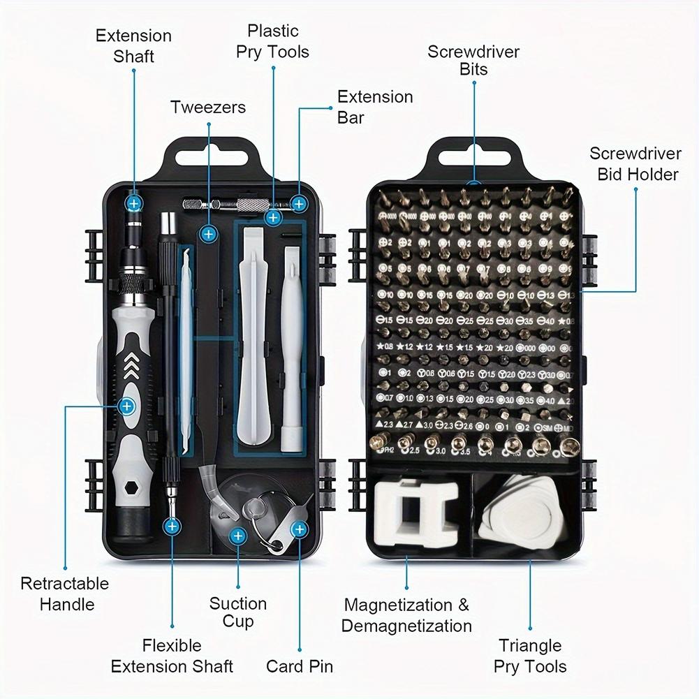 115-in-1 정밀 드라이버 세트 전화, 노트북, 태 - Electronics Repair Gadgets 리뷰 및 가격